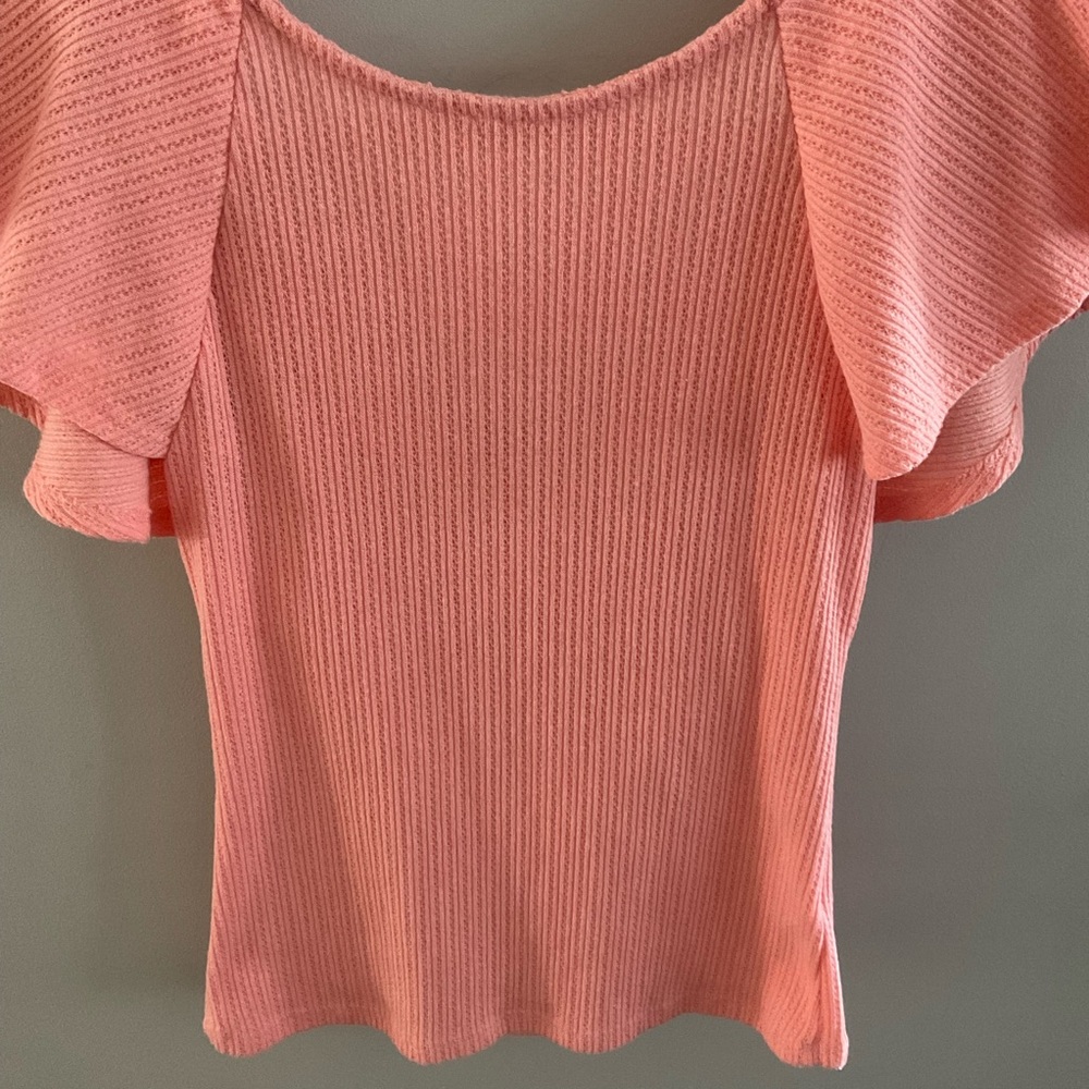 VENUS Ribbed Ruffled Blouse top - Picture 2 of 6